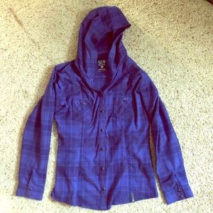 Mountain hardware flannel with hood
